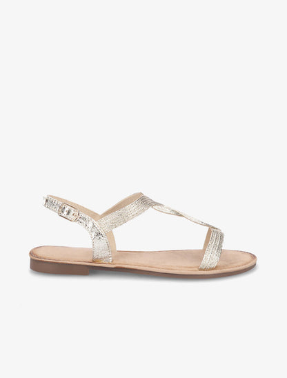 Nu-pieds torsadés - Or - 1