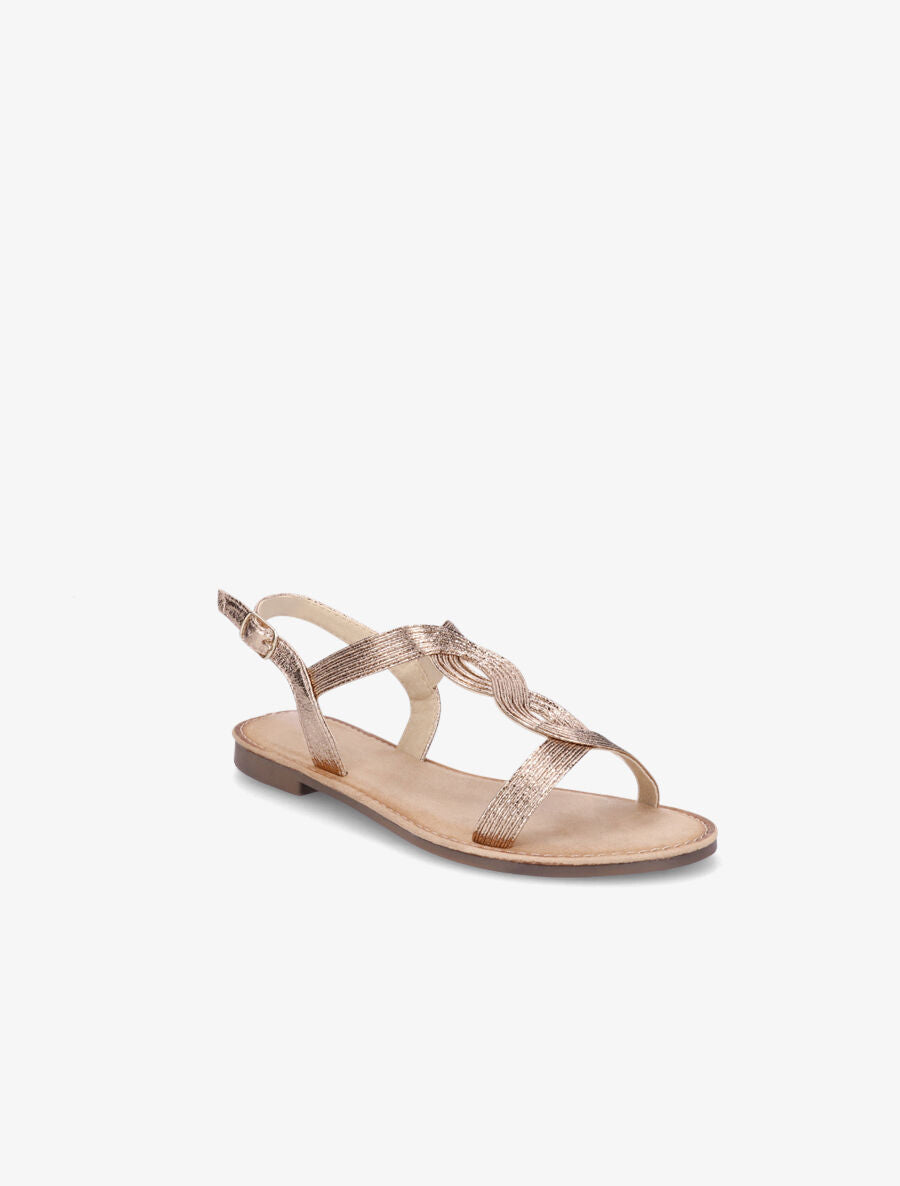 Nu-pieds torsadés - Rose gold - 2