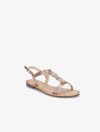 Nu-pieds torsadés - Rose gold - 2