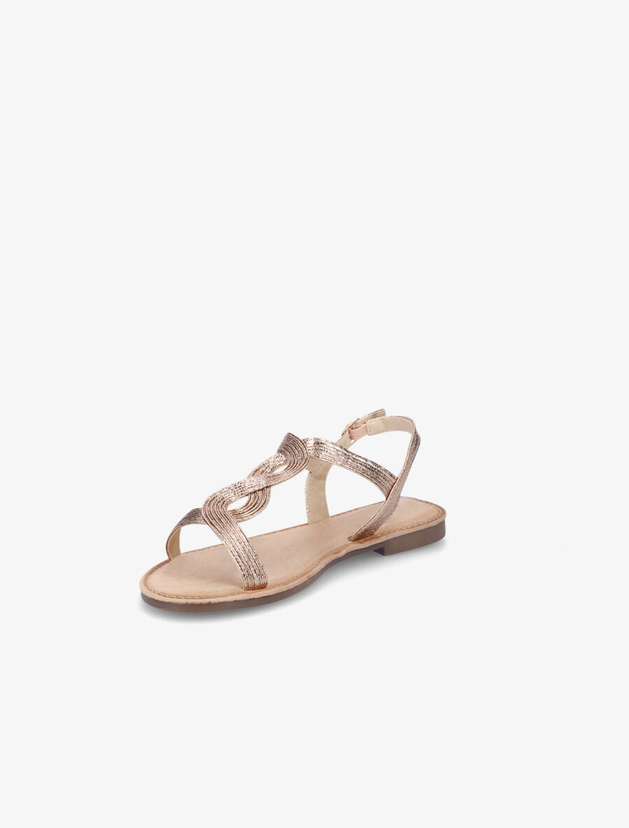 Nu-pieds torsadés - Rose gold - 3