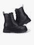 Bottines à lacets et plateforme - Noir - 1