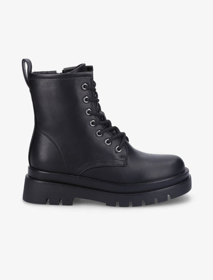 Bottines à lacets et plateforme - Noir - 2