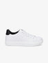 Sneakers en simili matelassés - Blanc/noir - 1