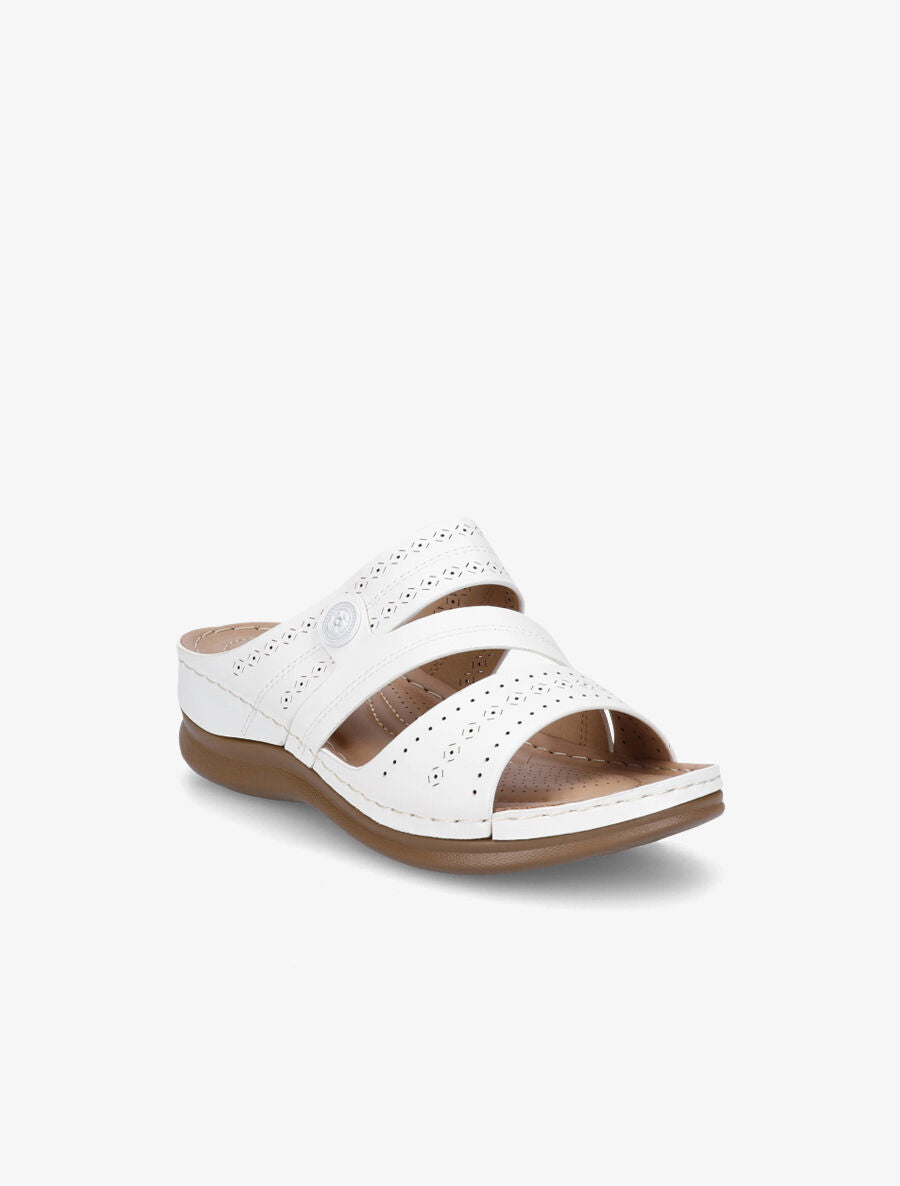 Claquettes compensées ajourées - Blanc - 2