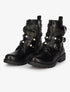 Boots à sangles perlées et strassées - Noir - 1