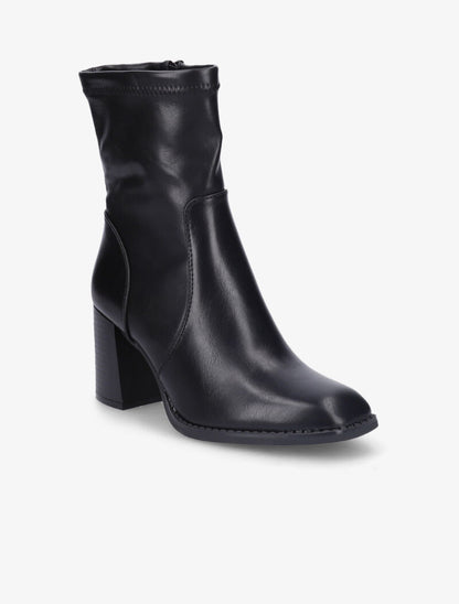 Bottines à talon à bouts carrés - Noir - 3