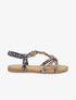 Nu-pieds imprimés et bijoux en bois - Noir - 5
