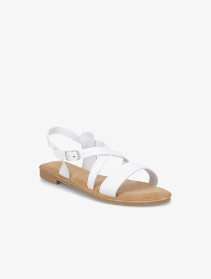 Nu-pieds en simili classiques - Blanc - 2