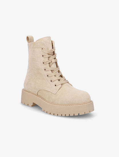 Rangers en suédine à semelles crantées - Beige - 3