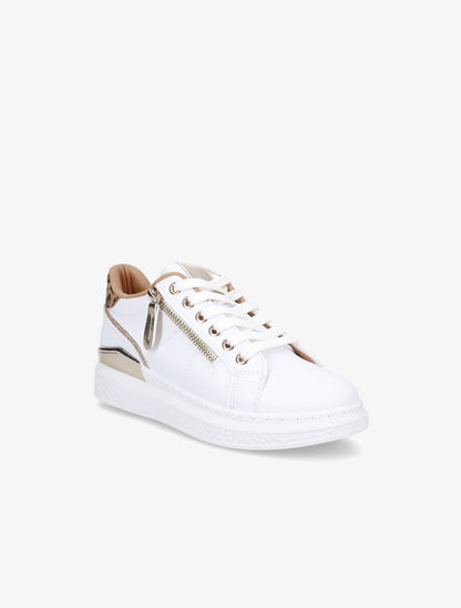 Baskets à zip et paillettes - Blanc - 2