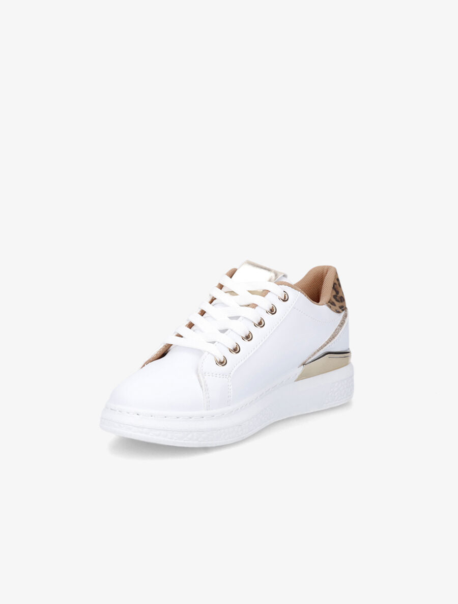 Baskets à zip et paillettes - Blanc - 3