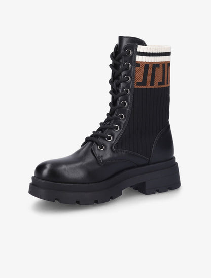 Rangers style chaussette à imprimé stylisé - Noir - 4