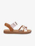 Nu-pieds en simili à brides élastiquées - Rose gold - 5