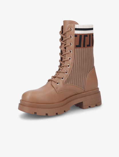 Rangers style chaussette à imprimé stylisé - Camel - 4