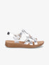 Nu-pieds croisés en simili - Argent - 5