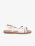 Nu-pieds en simili brides croisées - Blanc - 1