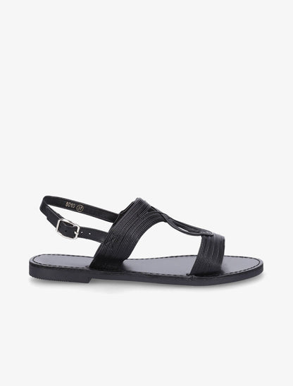 Nu-pieds fantaisies en simili - Noir - 1