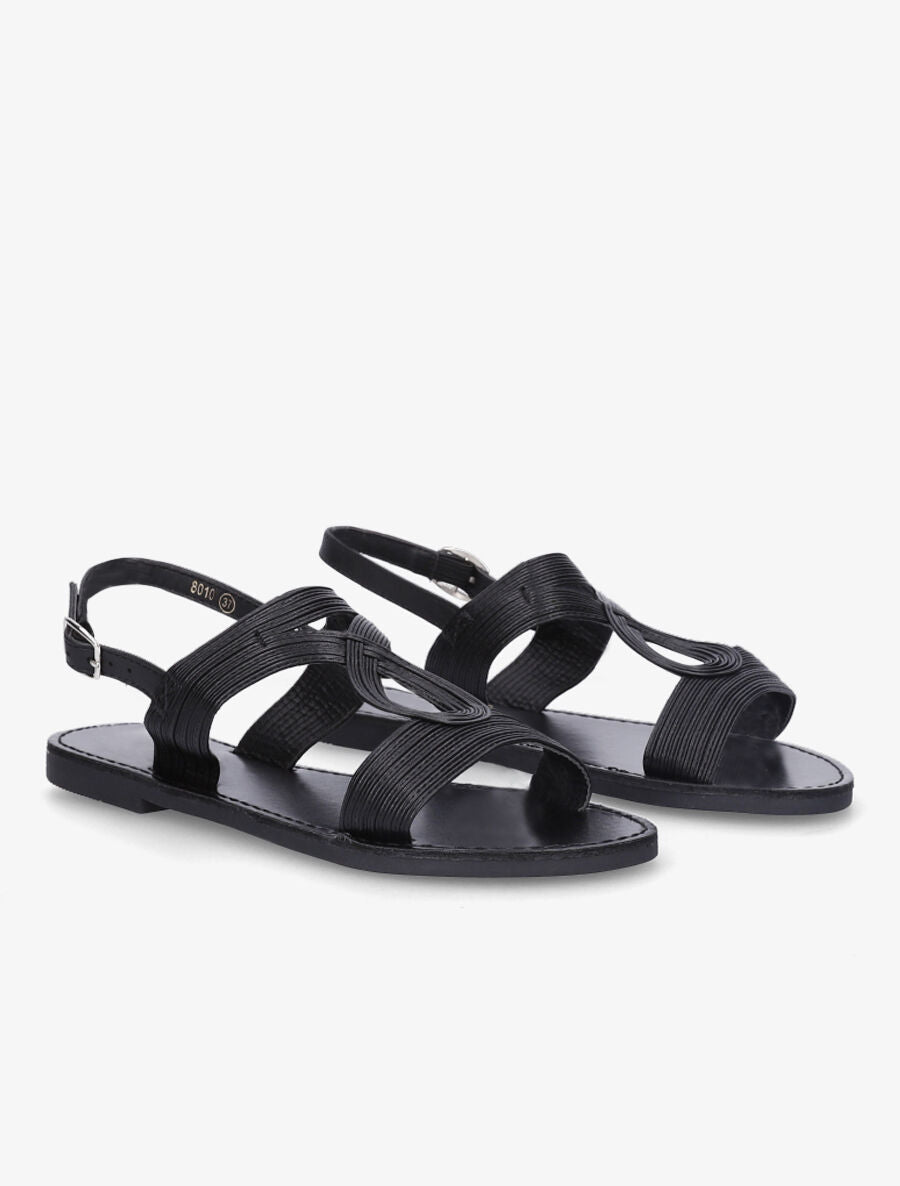 Nu-pieds fantaisies en simili - Noir - 4