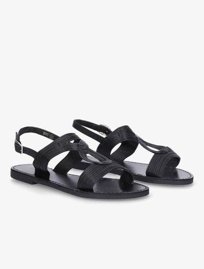 Nu-pieds fantaisies en simili - Noir - 4