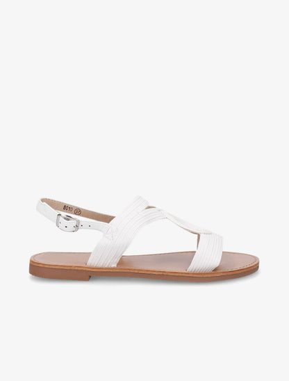 Nu-pieds fantaisies en simili - Blanc - 1