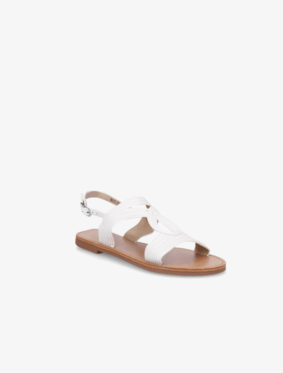 Nu-pieds fantaisies en simili - Blanc - 2