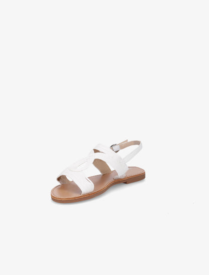Nu-pieds fantaisies en simili - Blanc - 3
