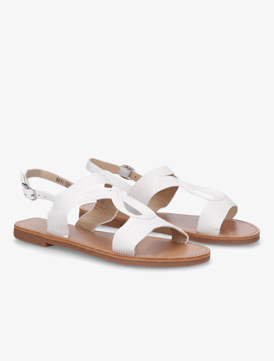 Nu-pieds fantaisies en simili - Blanc - 4