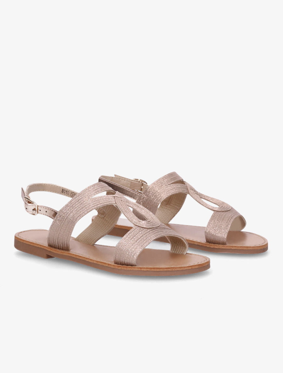 Nu-pieds fantaisies en simili - Rose gold - 4