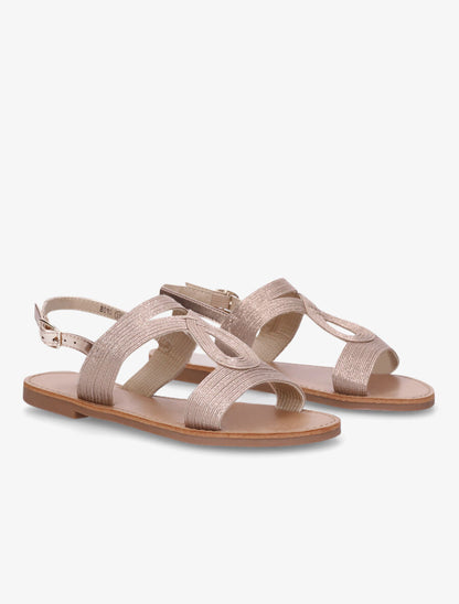 Nu-pieds fantaisies en simili - Rose gold - 4