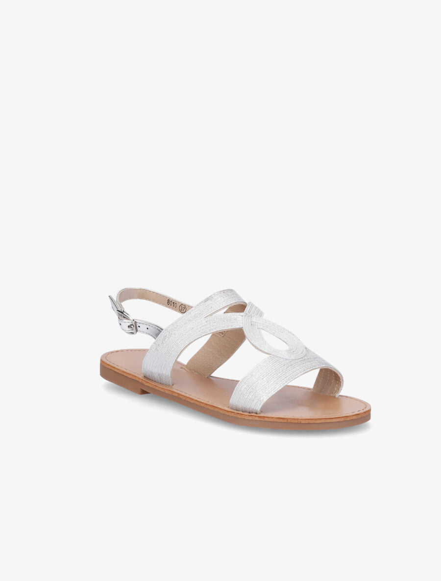 Nu-pieds fantaisies en simili - Argent - 2