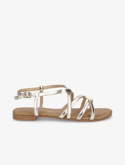 Nu-pieds croisés - Or - 5