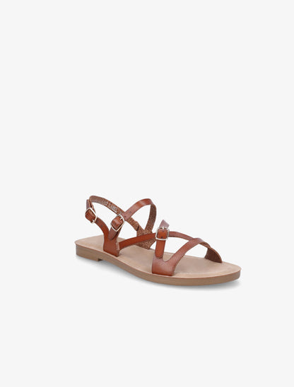 Nu-pieds à boucles - Camel - 2