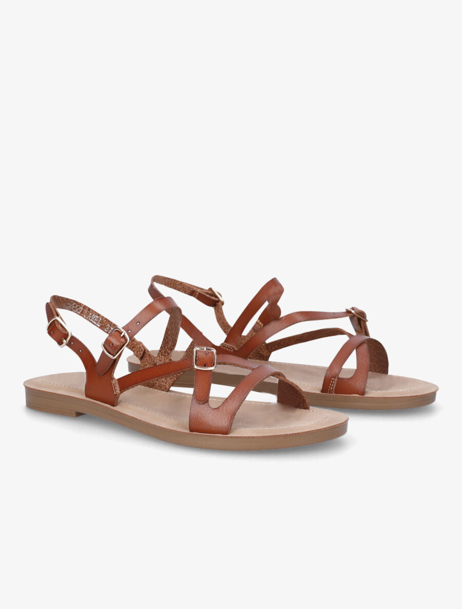 Nu-pieds à boucles - Camel - 4