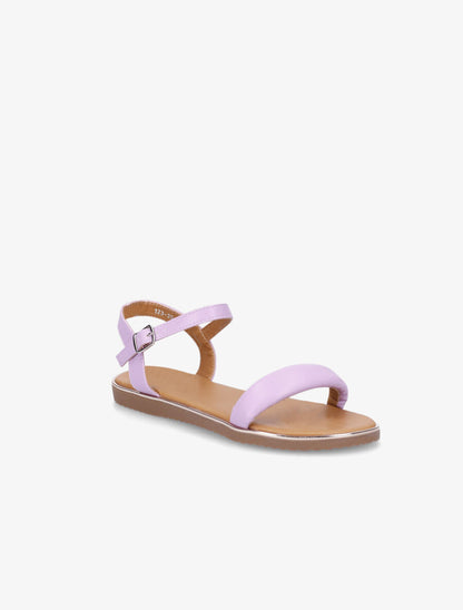 Nu-pieds à brides matelassées - Lilas - 2
