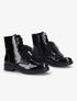 Bottines vernies à détail noeud en tulle - Noir - 1
