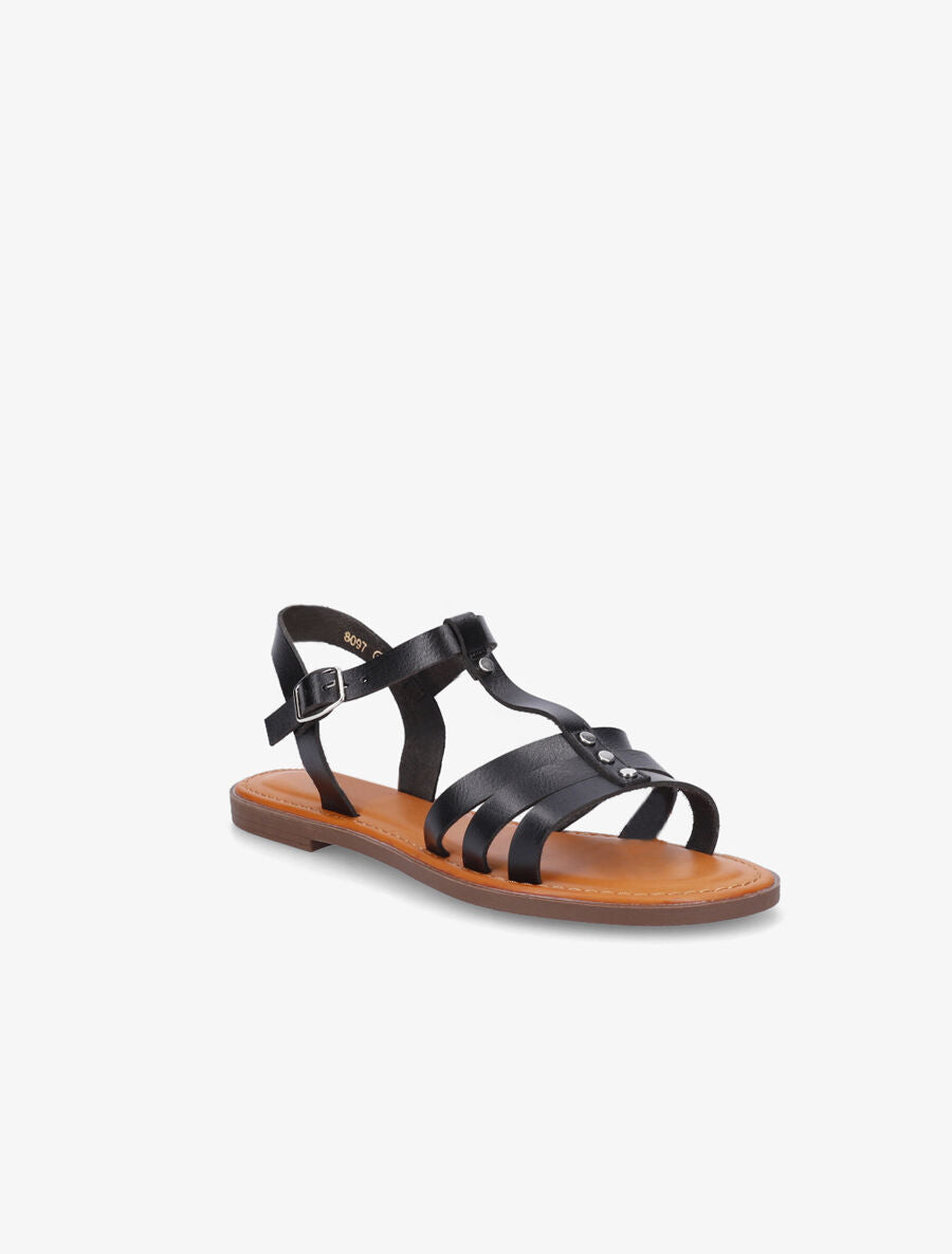 Nu-pieds classiques en simili - Noir - 2