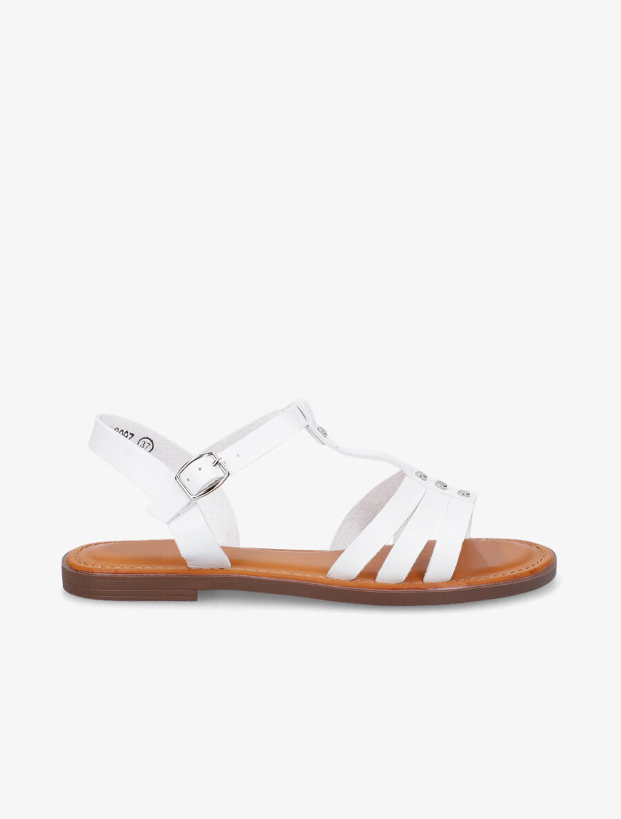 Nu-pieds classiques en simili - Blanc - 1