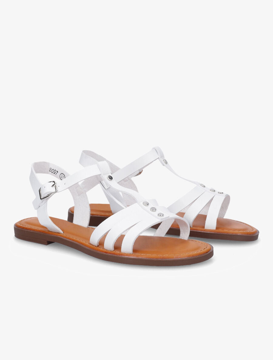 Nu-pieds classiques en simili - Blanc - 4