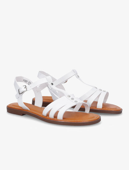 Nu-pieds classiques en simili - Blanc - 4