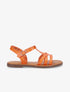 Nu-pieds plats en simili - Orange - 1