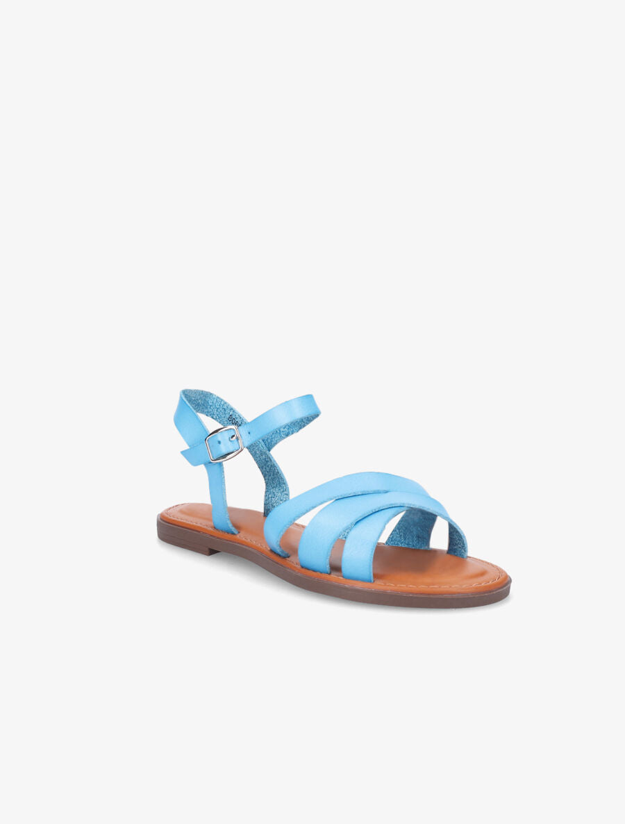 Nu-pieds classiques à brides entrecroisées - Bleu - 2