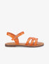 Nu-pieds plats classiques en simili - Orange - 5