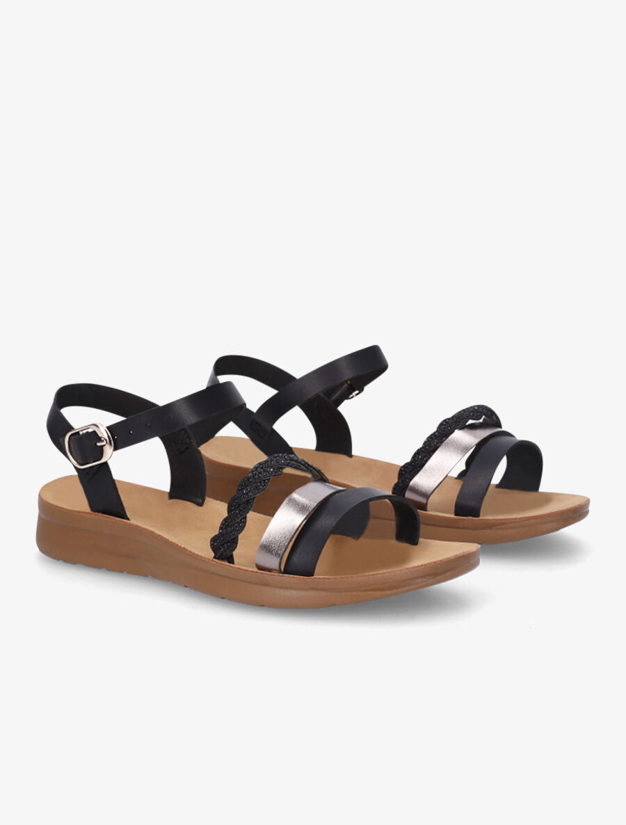 Nu-pieds brides fantaisies - Noir - 4
