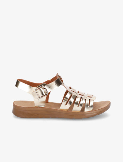 Nu-pieds style spartiates - Or - 5