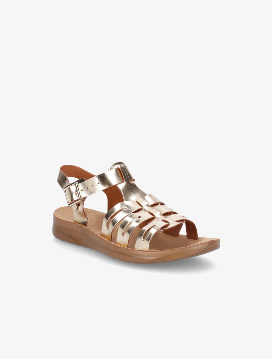 Nu-pieds style spartiates - Or - 2