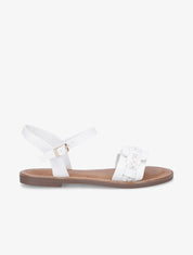 Nu pieds bi-matière uni - Blanc - 1