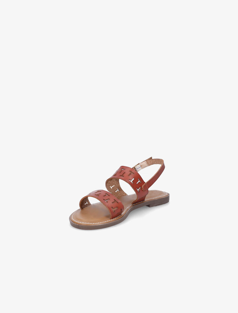 Nu-pieds à brides fantaisies - Camel - 3