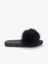 Claquettes fourrure en simili - Noir - 5