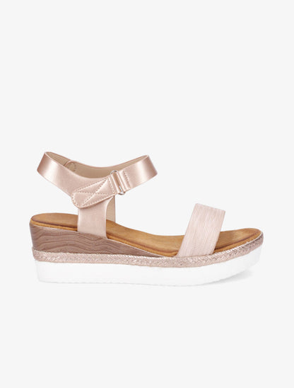 Sandales compensées irisées - Rose gold - 5