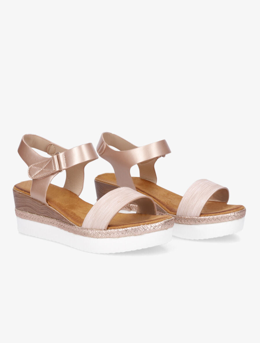 Sandales compensées irisées - Rose gold - 4